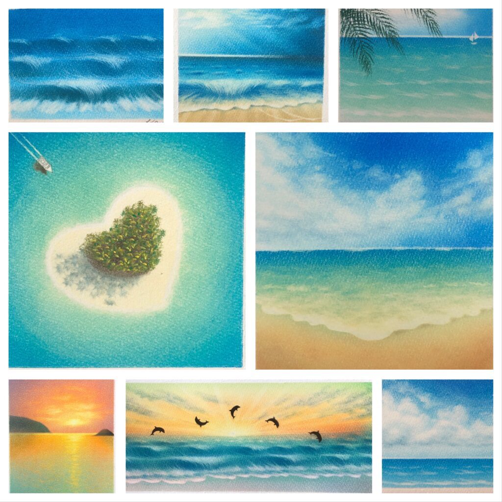 Pastel Art Ocean Course Artworks