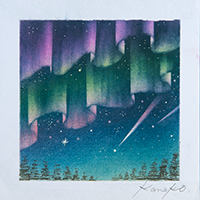 オーロラ 内田加奈子オリジナルパステルアート作品