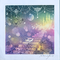 シンデレラ〜ガラスの靴編 内田加奈子オリジナルパステルアート作品