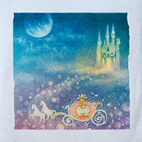 シンデレラ~かぼちゃの馬車編 内田加奈子オリジナルパステルアート作品