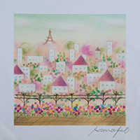 薫風の街 パステル和アート