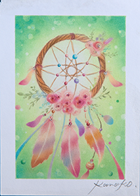 Dream catcher (feminine) 内田加奈子オリジナルパステルアート作品