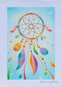 Dream catcher (Cool) 内田加奈子オリジナルパステルアート作品