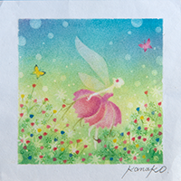 花の妖精 内田加奈子オリジナルパステルアート作品