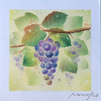 実り(葡萄) 内田加奈子オリジナルパステルアート作品