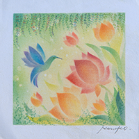 Humming bird 内田加奈子オリジナルパステルアート作品