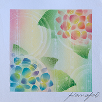 紫陽花 内田加奈子オリジナルパステルアート作品