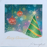 Joy to the World (Red) 内田加奈子オリジナルパステルアート作品