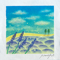 Lavender 内田加奈子オリジナルパステルアート作品