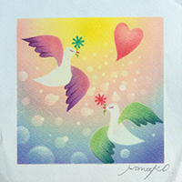 LOVE & PEACE 内田加奈子オリジナルパステルアート作品
