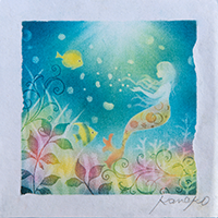 Mermaid 内田加奈子オリジナルパステルアート作品