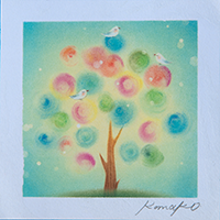 多幸の木(ブルー) パステル和アート