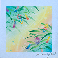 星に願いを 内田加奈子オリジナルパステルアート作品